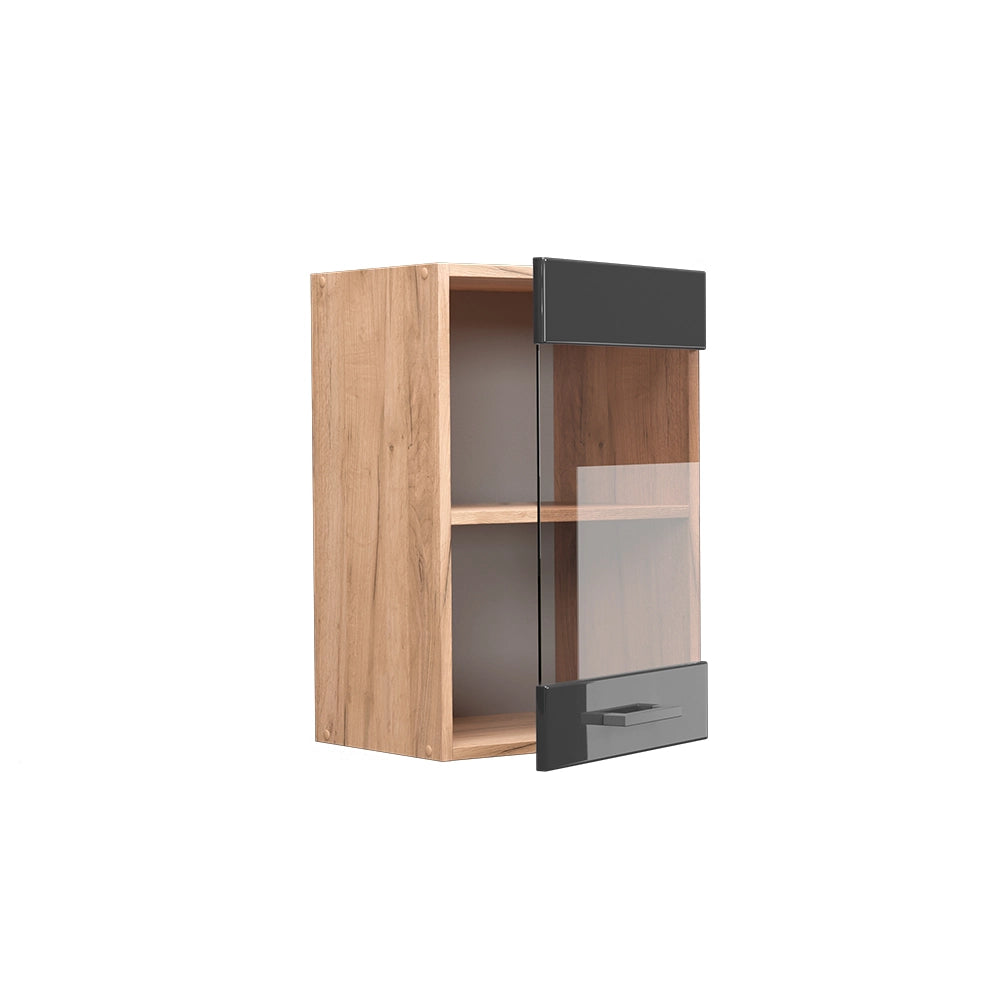 Vicco Mobile da cucina in vetro Antracite lucido 40 cm