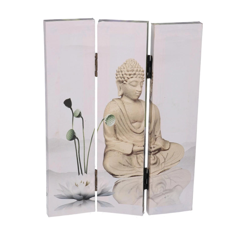 Paravento stampa 3 ante buddha cm 120,6x2,5h180