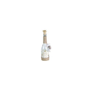 Bottiglia mare con conchiglie cm 8xh30x8con stelle applicate