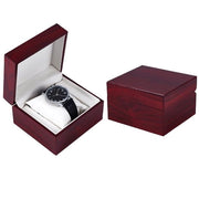 Cassa regalo in legno - Organizzatore per orologi - Marrone - Cuscino rimovibile - Sostenibile - 11,25 x 10,05 x 6,85 cm - Cassa orologi