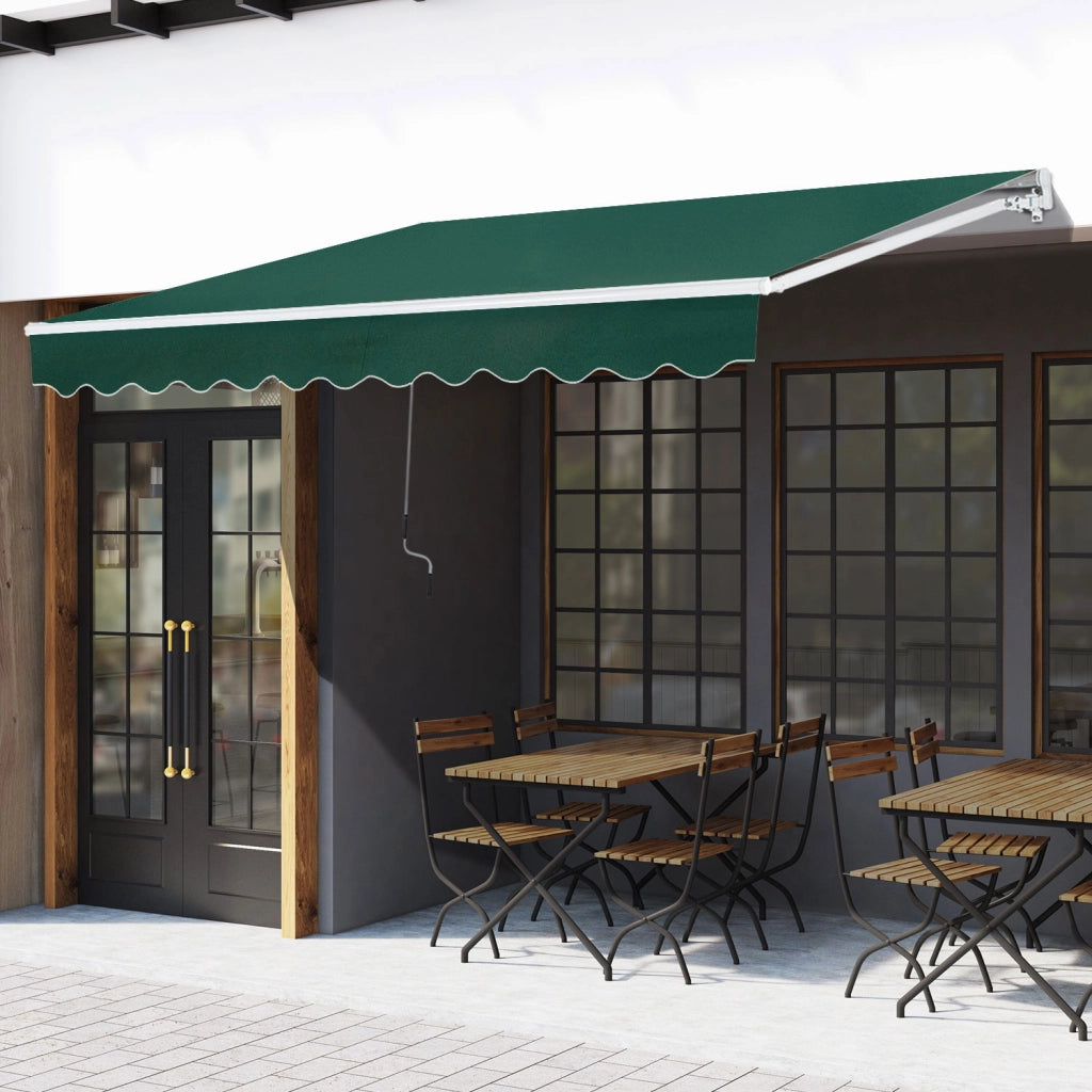 Tenda da Sole 3x2 m ¨C zephmum ¨C Verde, Alluminio, Acciaio, Poliestere