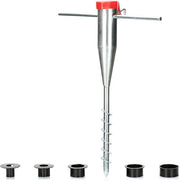 Supporto per Ombrello in Acciaio per Giardino con Base a Viti - Asta di Sostegno per Giardino - Diametro del Manico 25-60 mm - Supporto per Ombrello in Acciaio Zinato