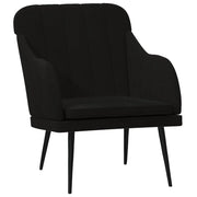 Poltrona | Sedia Relax Nera 63x76x80 cm Velluto