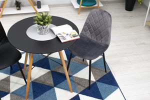 Valora DAPI CHAIR Velluto grigio scuro Design moderno x3