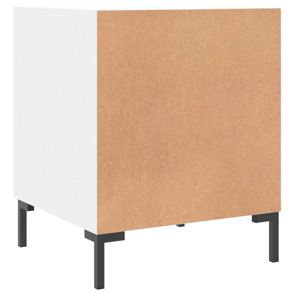 Comodino-Tavolino da notte Bianco 40x40x50 cm in Legno Multistrato 583007