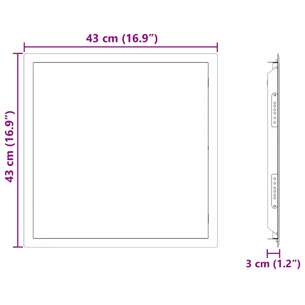 Pannello di Accesso Bianco 43 x 43 x 3 cm Acciaio CFW8106892