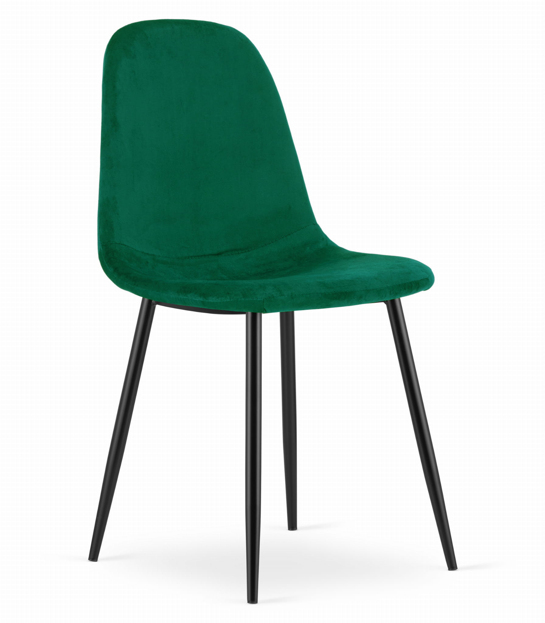 Sedia VALORA COMO - Design ergonomico in velluto verde scuro x 3