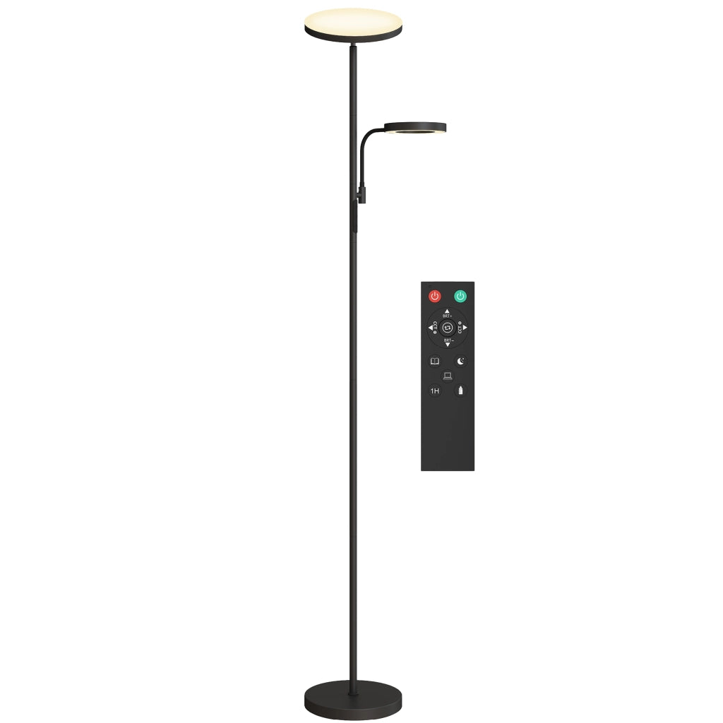 Lampada da terra LED dimmerabile 42W 2700K-6500K ¨C zephmum ¨C 4 colori, telecomando, touch