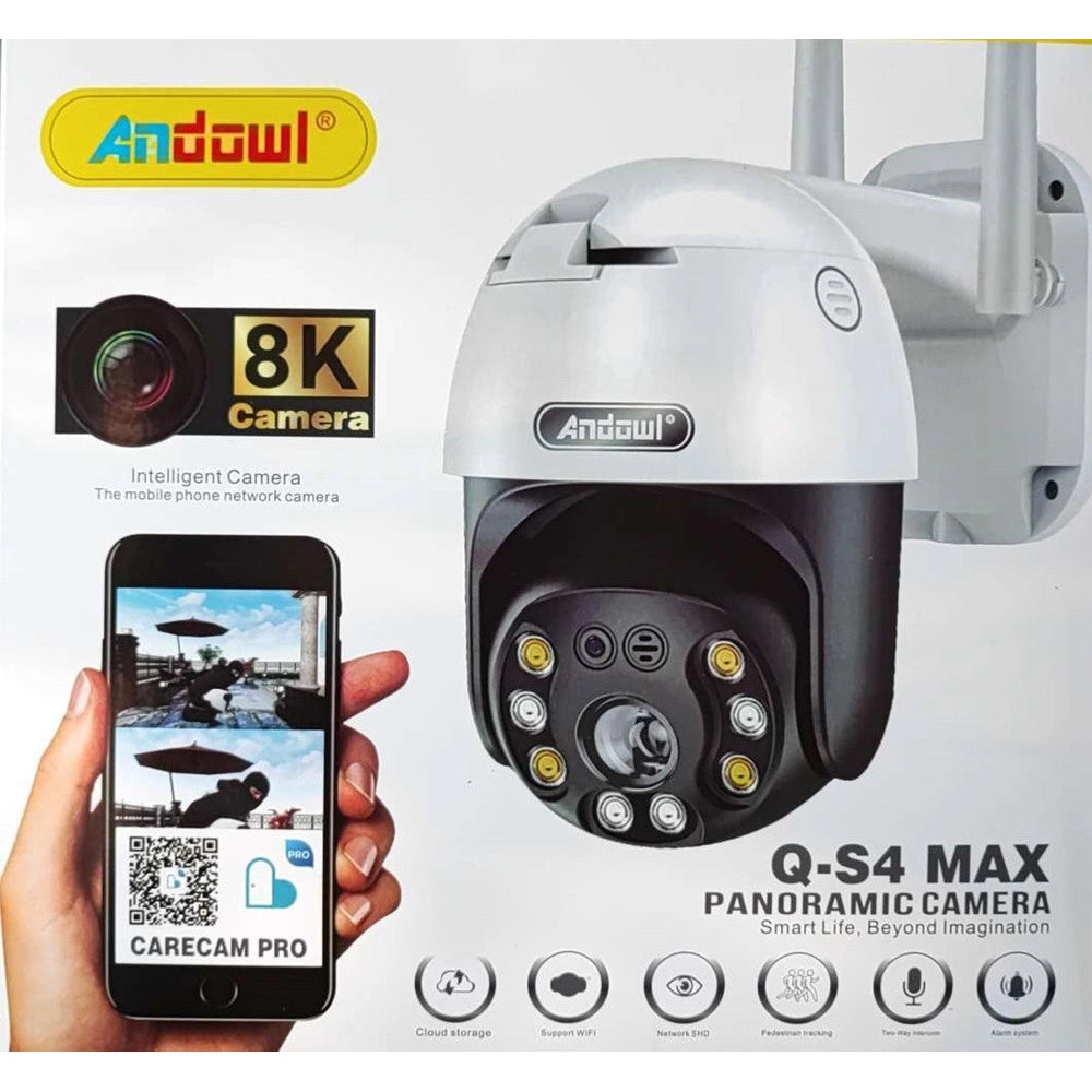Trade Shop - Telecamera Ip Wi-fi Panoramica Di Sorveglianza 8k Wireless Impermeabile Q-s4 Max -