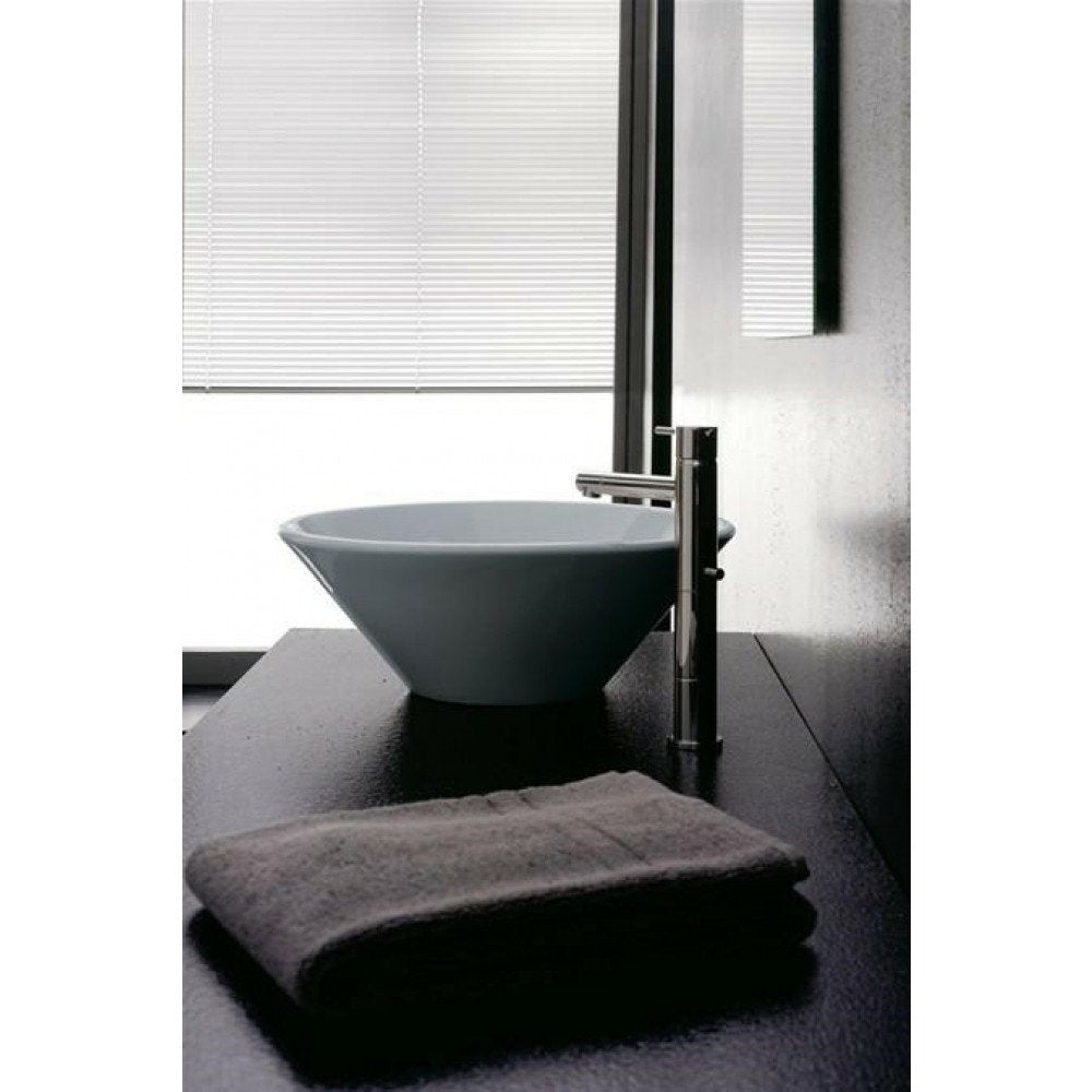 Thin-line cono lavabo appoggio s enza troppopieno d.42 bianco b08