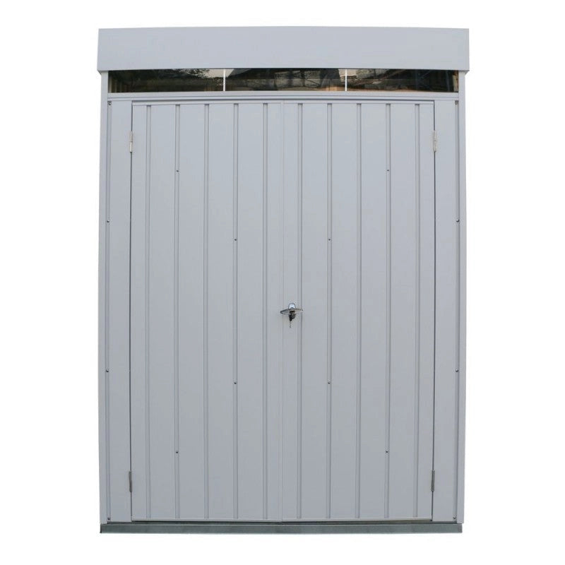 Armadio da Esterno 2 Porte 74,6x161,5x209 cm in Acciaio Zincato Grigio