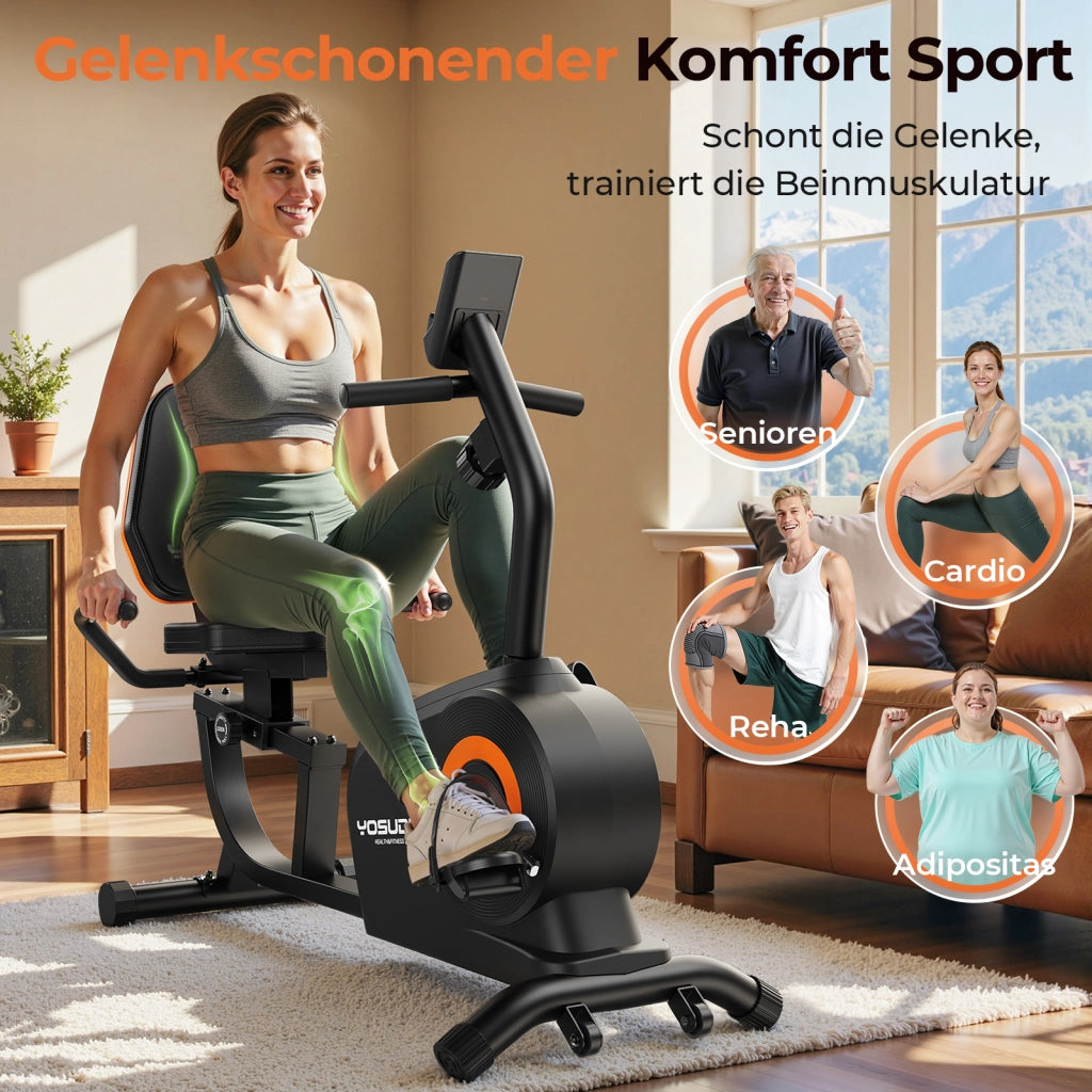 Cicloergometro YOSUDA ¨C zephmum ¨C 16 livelli, freno magnetico, 160kg, LCD