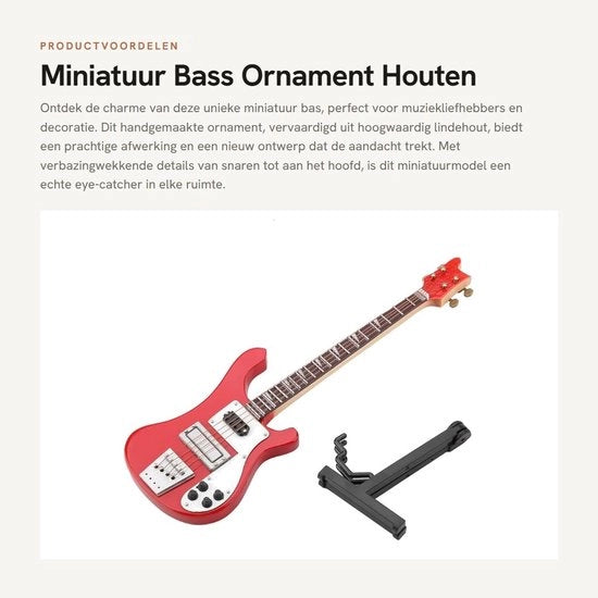 Replica Miniatura di Base di Strumento Musicale in Legno - Decorazione - Ornamento in Legno - Manufatto Artigianale - Standard - Cassetta di Regalo
