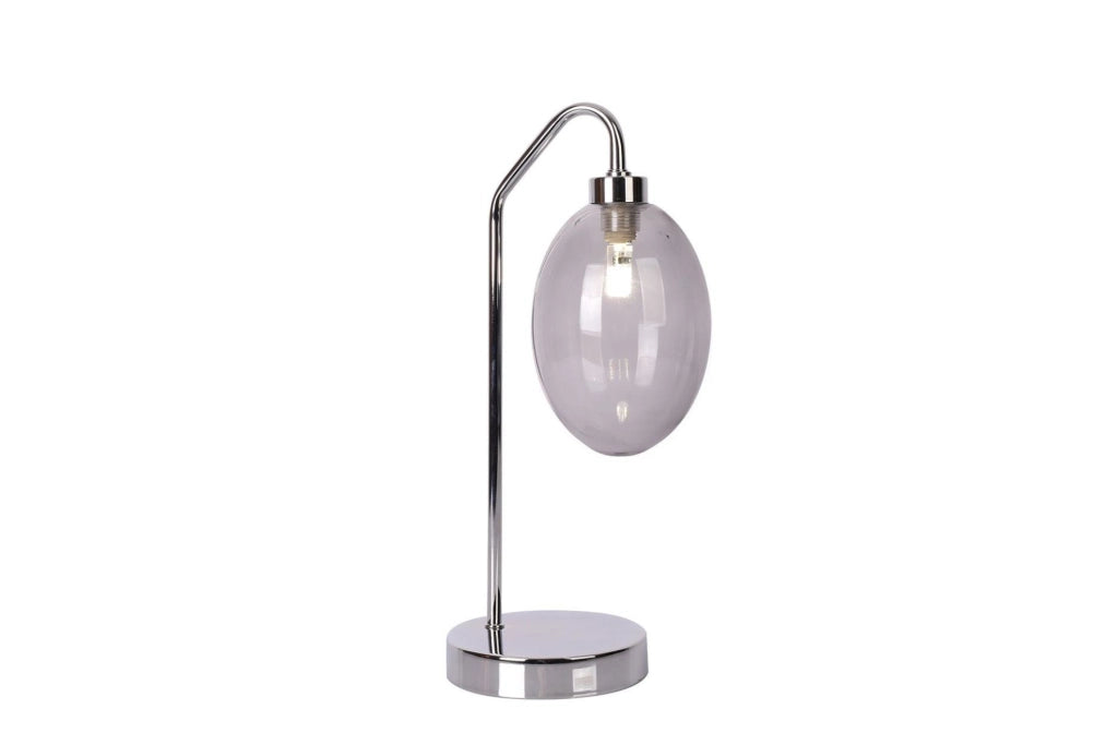 Lampada da tavolo Candellux Lukka cromata vetro G9 36cm