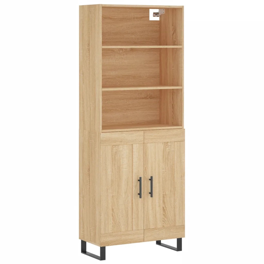 Credenza Rovere Sonoma 69,5x34x180 cm in Legno Multistrato 3189984
