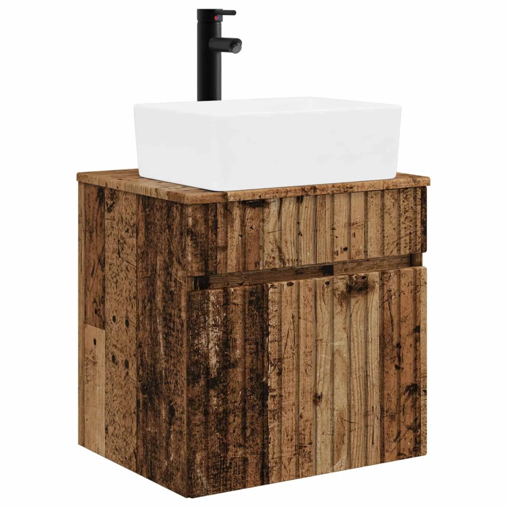 Mobile lavabo da parete Legno antico 49 x 41 x 63 cm 890590
