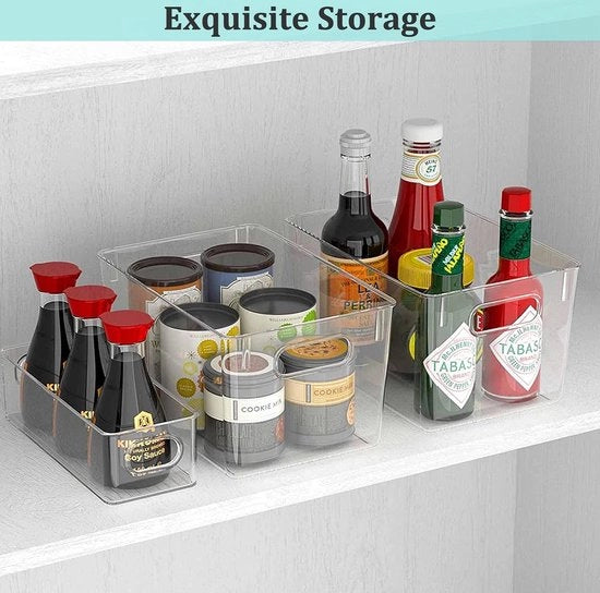 Organizzatore per frigorifero, set - camera di magazzino, snack, lattine, cucina, ALTA QUALITÀ MATERIALE, 4-pezzi