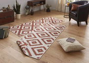 Tappeto Reversibile - 80x350 cm - Interno/Esterno - Terra Crema - Resistente ai Calci - Duraturo - Leggero - Pavimento in Tappeto