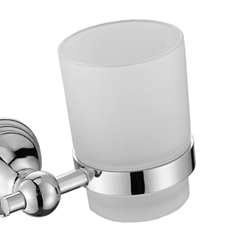 Porta bicchiere da parete con bicchiere in vetro - serie queen