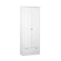 Armadio scarpiera due ante e cassetto Landwood13 colore bianco