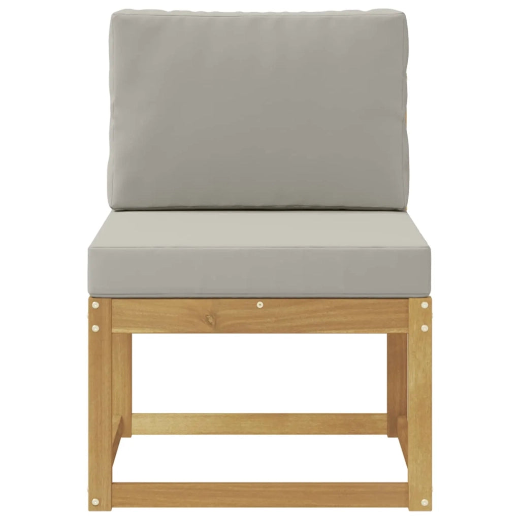 Set di divani da esterno Bianco e Grigio Chiaro 59 x 63 x 73 cm
