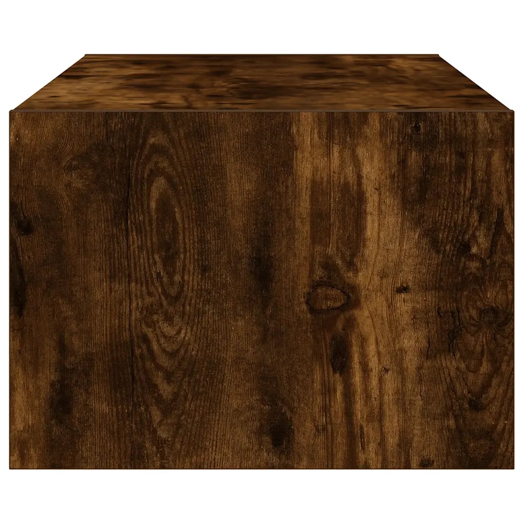 vidaXL Mobile Porta TV con Luci LED Rovere Fumo 100X35,5x25 cm
