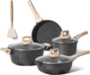 Set di Pannini Induttivi - Completo Set con Padella per Frittate, Padella Wok, Padella per la Griglia e Padella in Acciaio - Adatto a Tutti i Tipi di Fonti di Calore