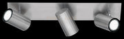 MARLEY BARRA 3 SPOTS CILINDRI COLORE  NICHEL OPACO CM48 3 LUCI ATTACCO GU10