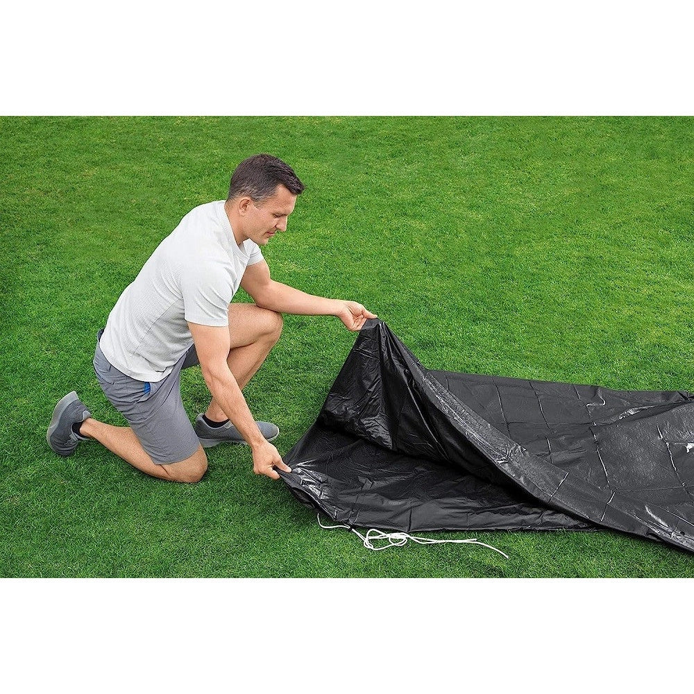Trade Shop - Telo Di Copertura Pvc Per Piscina Fuori Terra Da 549 Cm Con Fori Drenaggio 58039 -