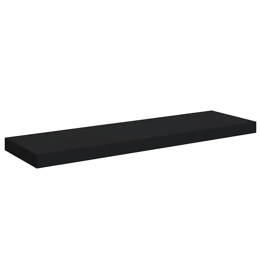 Scaffali a Parete 2 pz Neri 80x23,5x3,8 cm in MDF 323836
