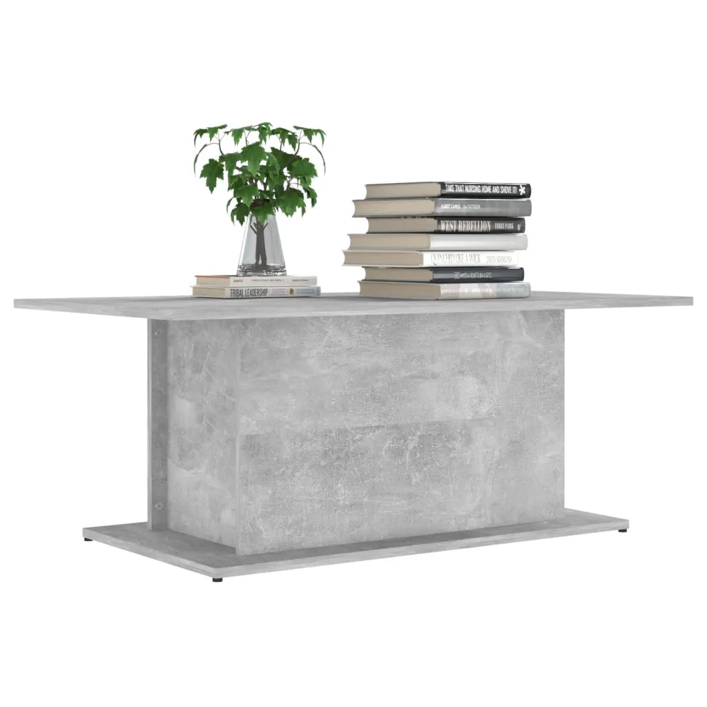 Tavolino da Salotto Grigio Cemento 102x55,5x40 cm in Truciolato 810311