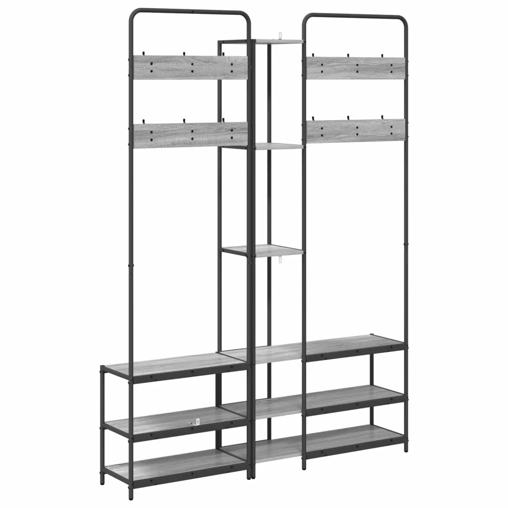 Appendiabiti con panca per scarpe Sonoma grigio 8012047