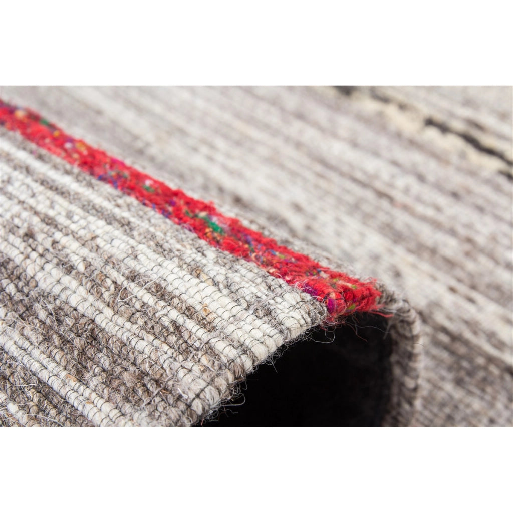 Tappeto Kilim Evita 100 in Lana e Seta Naturale e Rosso