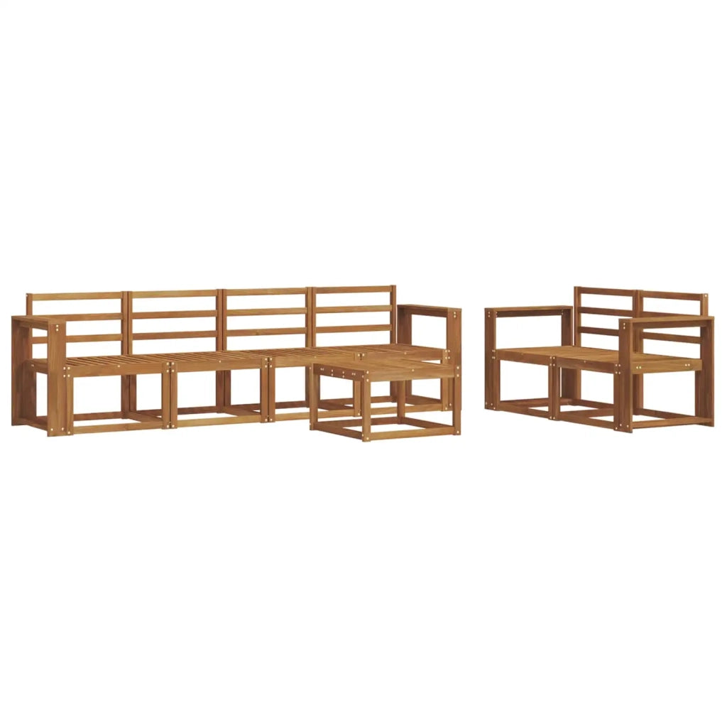 Set di divani da esterno 7 pcs Naturale