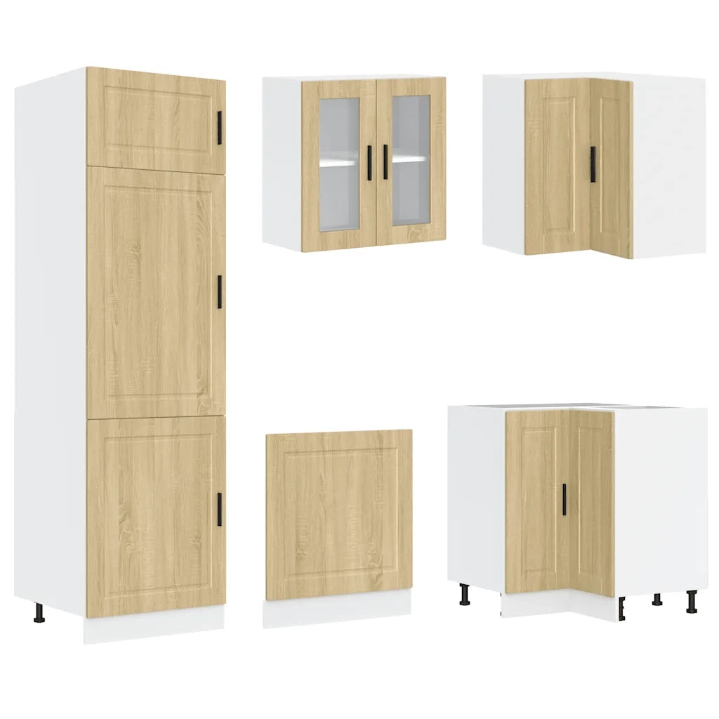 Set Mobili da Cucina 14 pz Porto Rovere Sonoma in Truciolato