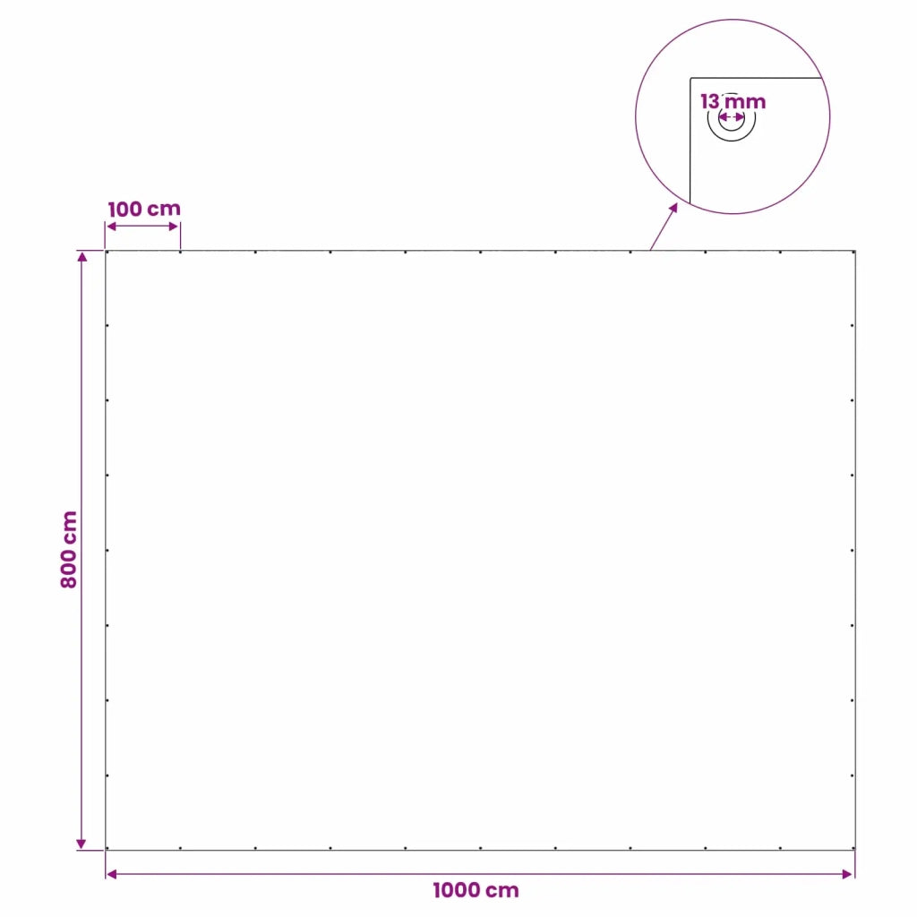 Telo con Occhielli Grigio Chiaro 8 x 10 m 180 gsm PE 42039317