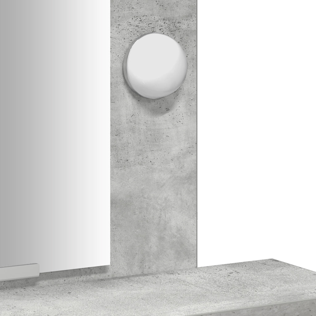 Toeletta  con luci LED Grigio cemento 50x41x140 cm
