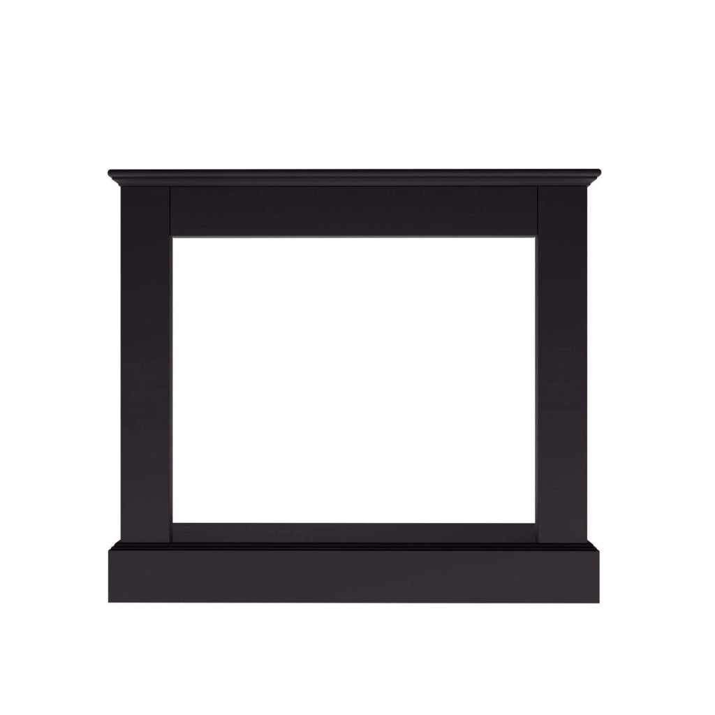Cornice Per Caminetto In Legno MDF Nera Per Inserto Elettrico Caminetto Vulcano 60 Cm e Bruciatore Ispica 75 Cm MPC Camillo Nera