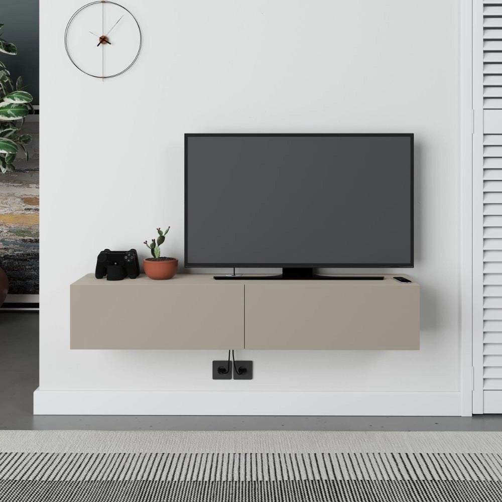 Mobile porta Tv sospeso ante a ribalta Francy colore cashmere 135