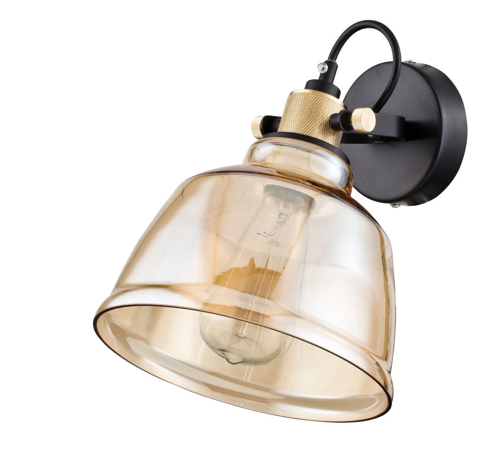 Applique Irving Maytoni T163-01-R vetro ambra nero E27