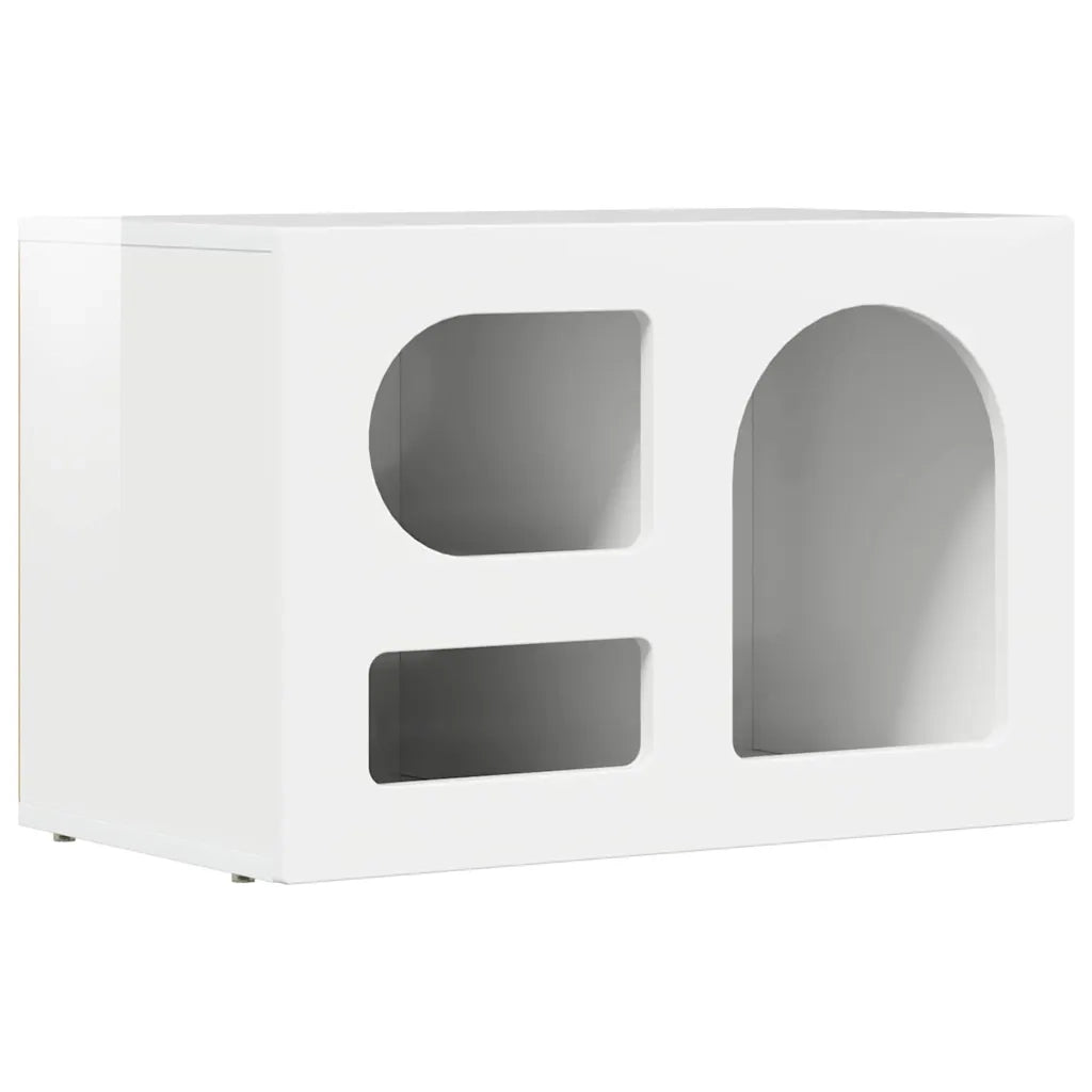 Mobile TV Bianco Lucido 60 x 35 x 40 cm Legno multistrato 891288