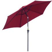 Ombrello articolato da giardino con manovella struttura in alluminio diametro 2.6 m tessuto poliestere 180g mq stabile e funzionale per giardino e terrazza