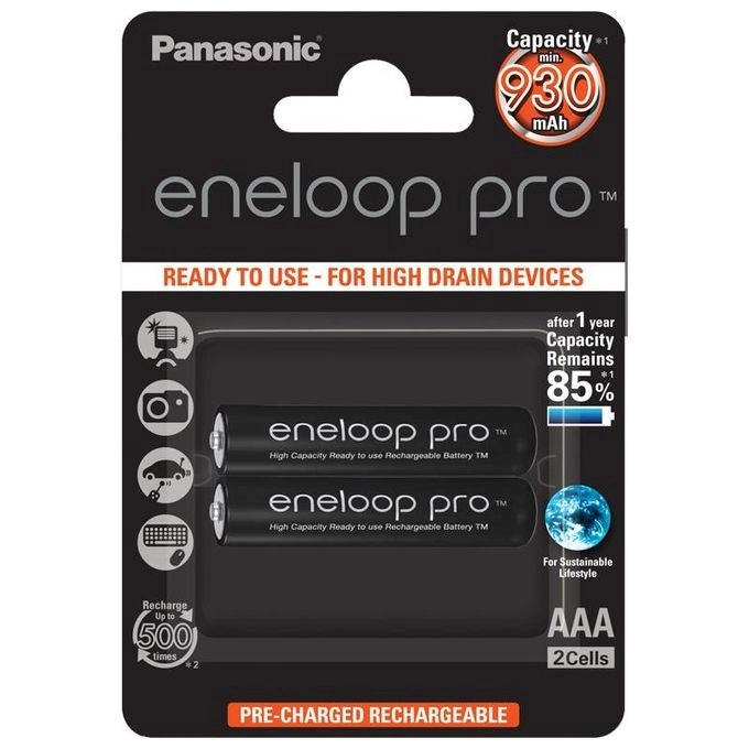 Panasonic 930mAh, 1.2V Batteria ricaricabile Mini Stilo AAA