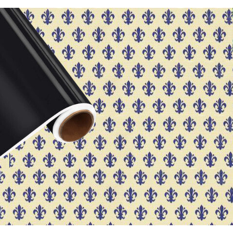 PLASTICA ADESIVA 45X200CM DECORI GIGLIO BLU