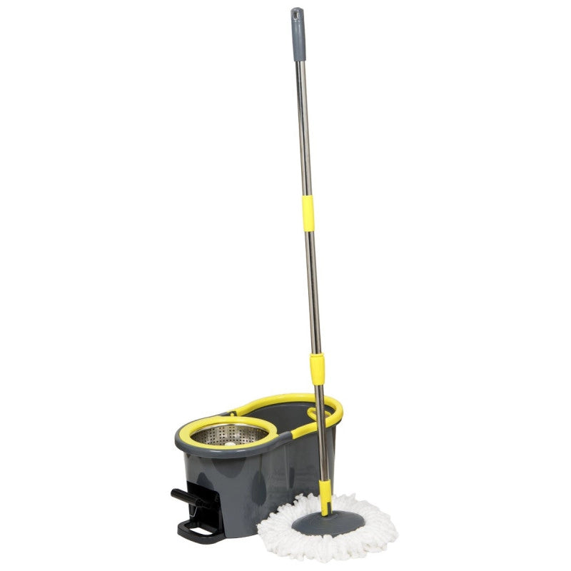 Set di 6 Secchi Mop Lavapavimenti Rotante Con Pedale Lit 5