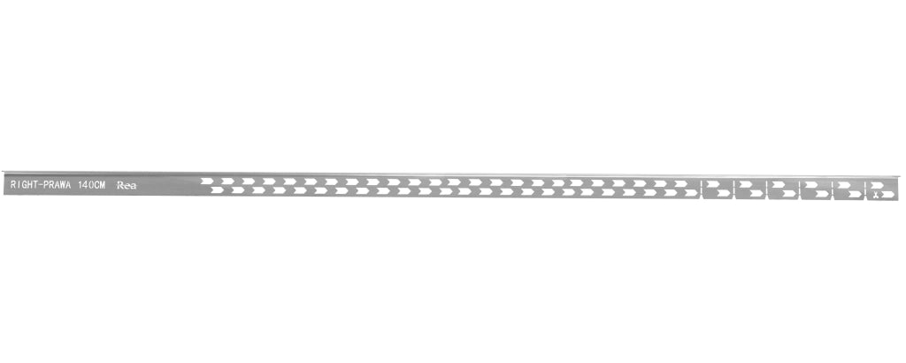 Profilo Doccia Pendenzato 140cm Brush Nickel sinistra