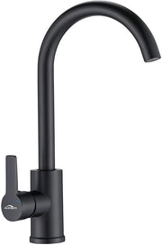 Kraan da cucina nero alta pressione, con alta uscita e ventilatore rimovibile, 360° girevole, 2*G3/8 connessioni