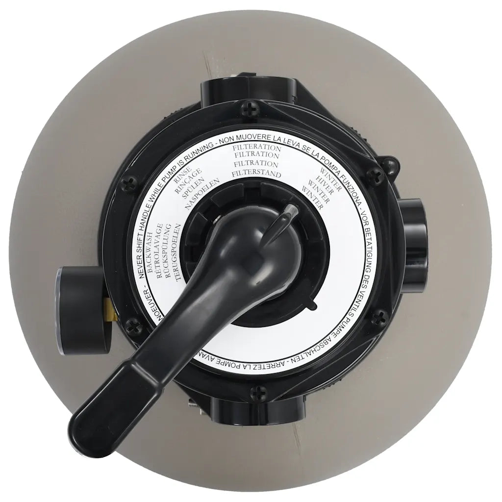 Filtro a Sabbia per Piscine Valvola a 4 Posizioni Grigio 350 mm 91725