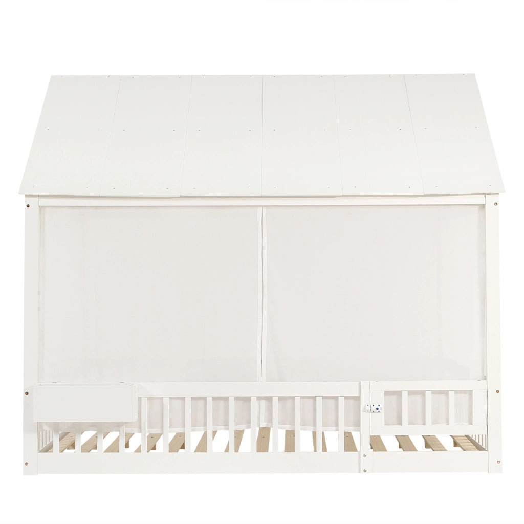 Letto Singolo Bambini con Vano Contenitore ¨C MINIMAL ¨C Pino/MDF Bianco 140x200