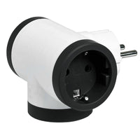 ADATTATORE SCHUKO DOPPIO CON USB SPINA STD TED.